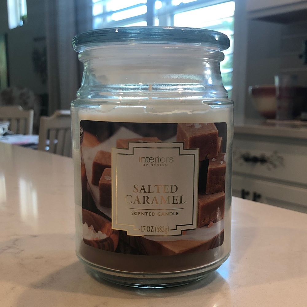 Salted Caramel Scented Candle Interiors by Design  - White and Brown